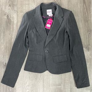 NWT Candies Gray Blazer Suit Jacket Size Small